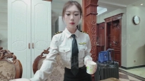 【枫叶】缚美记②号美女机长芷溪, 黑丝原味堵嘴丝足特写