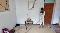 【约拍】Aunt连体瑜伽服+口球眼罩走绳
