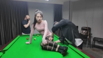 【一绳所爱】杨若琳台球厅，每次进球对模特进行一次惩罚