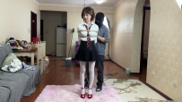 贝特原创短裙白丝股绳驷马
