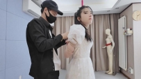 【一绳所爱】杨若琳作品 ~ 白色礼服，五花紧缚逛店
