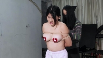 樱束原创 黑心女护士 黑心护士被受害家属扒衣捆绑K9固定